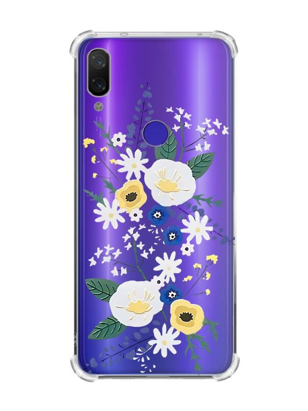 Чохол з потовщеними кутами на Xiaomi Redmi Note 7/7 Pro :: Квіти. Акварель /принт 271/