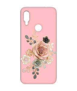Матовий чохол з рожевими боками на Xiaomi Redmi Note 7/7 Pro :: Троянди /принт 275/