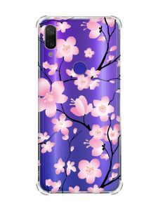 Чохол з потовщеними кутами на Xiaomi Redmi Note 7/7 Pro :: Квітуча сакура /принт 282/