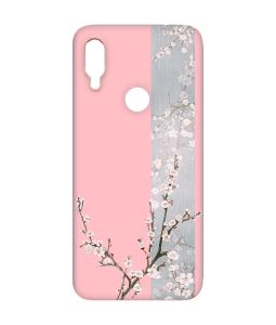 Матовий чохол з рожевими боками на Xiaomi Redmi Note 7/7 Pro :: Квітуча сакура /принт 285/