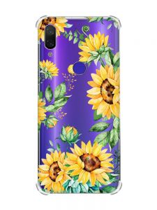 Чохол з потовщеними кутами на Xiaomi Redmi Note 7/7 Pro :: Соняхи /принт 288/