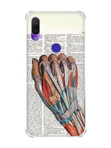 Чохол з потовщеними кутами на Xiaomi Redmi Note 7/7 Pro :: Анатомія руки /принт 298/