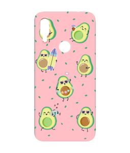 Матовий чохол з рожевими боками на Xiaomi Redmi Note 7/7 Pro :: Авокадо на відпочинку /принт 302/