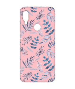 Матовий чохол з рожевими боками на Xiaomi Redmi Note 7/7 Pro :: Рослинний фон /принт 276/