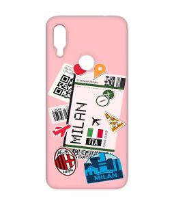 Матовий чохол з рожевими боками на Xiaomi Redmi Note 7/7 Pro :: Подорожі. Італія /принт 325/