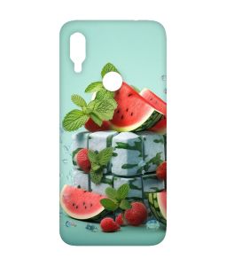 Матовий чохол з рожевими боками на Xiaomi Redmi Note 7/7 Pro :: Кавунова свіжість /принт 338/