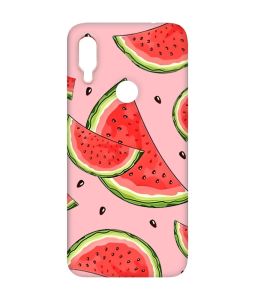 Матовий чохол з рожевими боками на Xiaomi Redmi Note 7/7 Pro :: Скибки кавуна /принт 342/