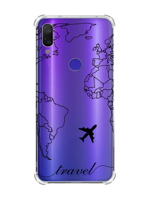 Чохол з потовщеними кутами на Xiaomi Redmi Note 7/7 Pro :: Карта. Контур /принт 330/
