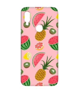 Матовий чохол з рожевими боками на Xiaomi Redmi Note 7/7 Pro :: Фруктовий мікс /принт 347/