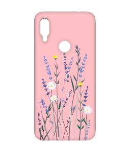 Матовий чохол з рожевими боками на Xiaomi Redmi Note 7/7 Pro :: Польові квіти /принт 270/