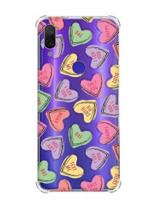 Чохол з потовщеними кутами на Xiaomi Redmi Note 7/7 Pro :: Сердечка з текстом /принт 333/