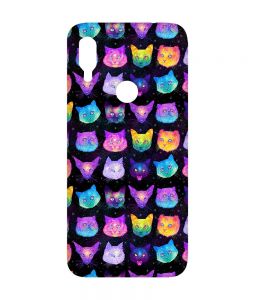 Матовий чохол з рожевими боками на Xiaomi Redmi Note 7/7 Pro :: Котики Фон /принт 362/