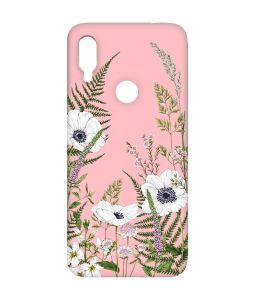 Матовий рожевий чохол на Xiaomi Redmi Note 7/7 Pro :: Квіти польові /принт 363/