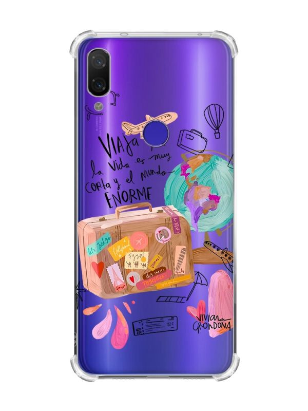 Чохол з потовщеними кутами на Xiaomi Redmi Note 7/7 Pro :: Настрій подорожувати /принт 329/