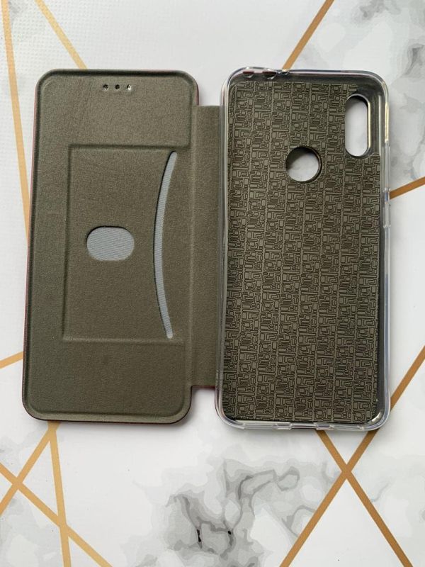 Чохол-книжка з малюнком на Xiaomi Redmi Note 7/7 Pro :: Бордовий :: Віночок з сакури /принт 284/