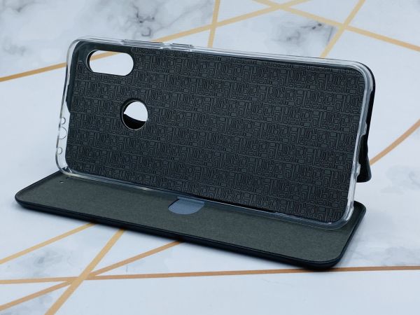 Чохол-книжка з малюнком на Xiaomi Redmi Note 7/7 Pro :: Чорний :: Квітковий фон /принт 269/