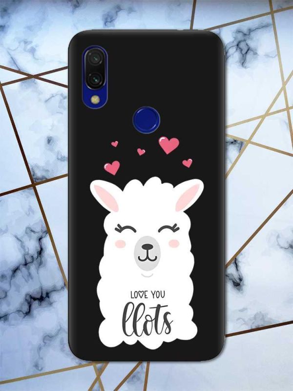 Матовий чохол з чорними боками на Xiaomi Redmi 7 :: Лама /принт 94/