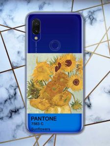 Прозорий чохол на Xiaomi Redmi 7 :: Соняхи /принт 81/