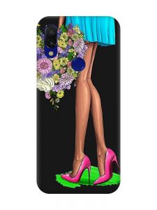 Матовий чохол з чорними боками на Xiaomi Redmi 7 :: Квітковий настрій /принт 226/