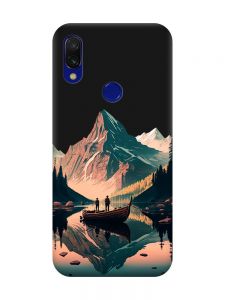 Матовий чохол з чорними боками на Xiaomi Redmi 7 :: Човен. Пейзаж /принт 246/