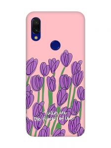 Матовий чохол з рожевими боками на Xiaomi Redmi 7 :: Тюльпани /принт 265/