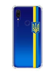 Чохол з потовщеними кутами на Xiaomi Redmi 7 :: Стрічка Україна /патріотичний /принт 253/