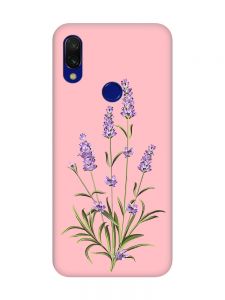 Матовий чохол з рожевими боками на Xiaomi Redmi 7 :: Гілочки лаванди /принт 266/