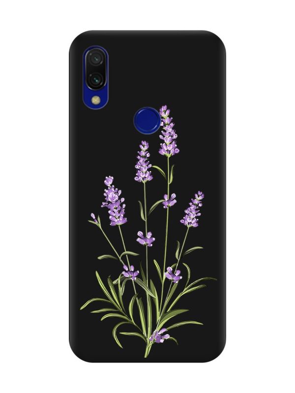 Матовий чохол з чорними боками на Xiaomi Redmi 7 :: Гілочки лаванди /принт 266/