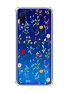 Чохол з потовщеними кутами на Xiaomi Redmi 7 :: Квітковий фон /принт 269/