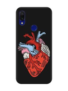 Матовий чохол з чорними боками на Xiaomi Redmi 7 :: Серце анатомічне /принт 250/