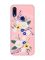Матовий чохол з рожевими боками на Xiaomi Redmi 7 :: Квіти. Акварель /принт 271/