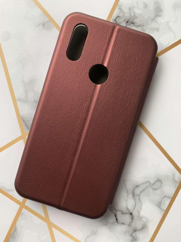 Чохол-книжка з малюнком на Xiaomi Redmi 7 :: Бордовий :: Мрія ніколи не помирає /принт 1/