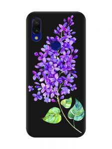 Матовий чохол з чорними боками на Xiaomi Redmi 7 :: Гілочка бузку /принт 280/