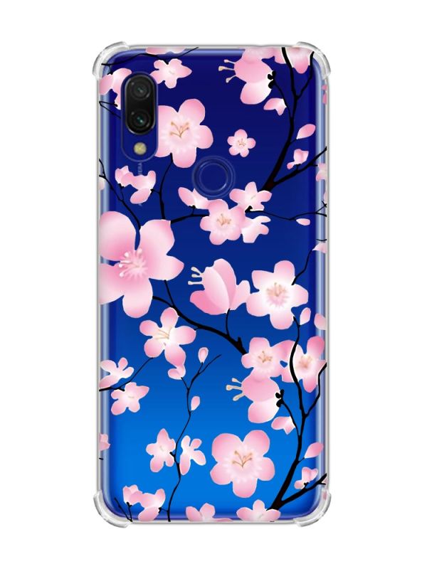 Чохол з потовщеними кутами на Xiaomi Redmi 7 :: Квітуча сакура /принт 282/