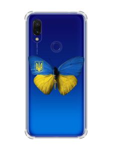 Чохол з потовщеними кутами на Xiaomi Redmi 7 :: Метелик Україна /принт 255/