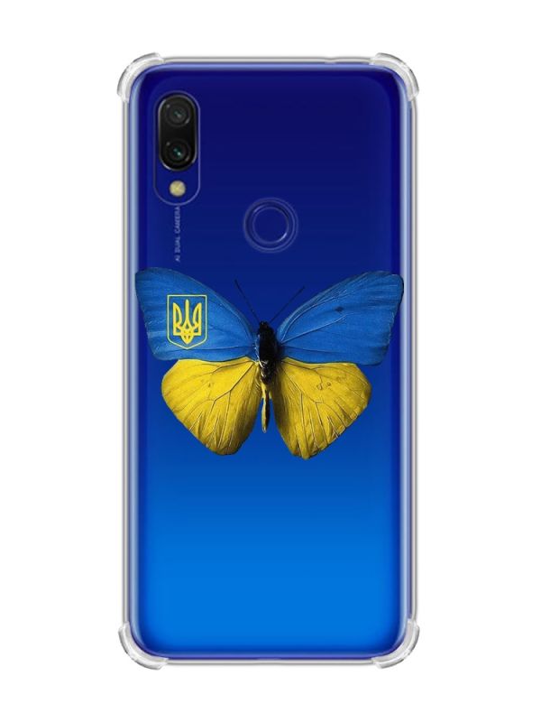 Чохол з потовщеними кутами на Xiaomi Redmi 7 :: Метелик Україна /принт 255/