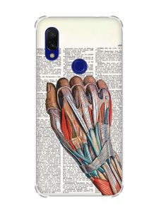 Чохол з потовщеними кутами на Xiaomi Redmi 7 :: Анатомія руки /принт 298/