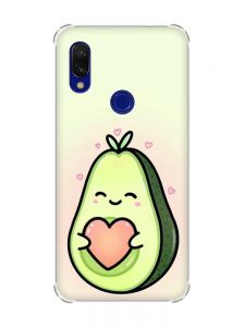 Чохол з потовщеними кутами на Xiaomi Redmi 7 :: Кавай авокадо з сердечком /принт 310/