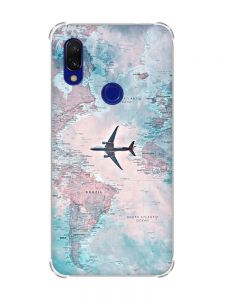 Чохол з потовщеними кутами на Xiaomi Redmi 7 :: Подорожі. Карта /принт 317/