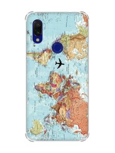 Чохол з потовщеними кутами на Xiaomi Redmi 7 :: Карта світу /принт 318/