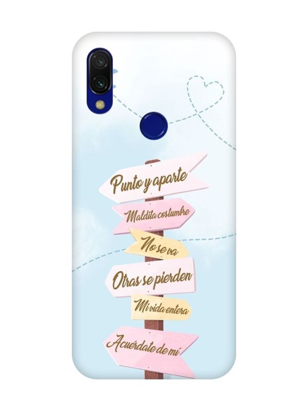 Матовий чохол з чорними боками на Xiaomi Redmi 7 :: Вказівники /принт 322/