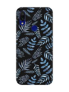 Матовий чохол з чорними боками на Xiaomi Redmi 7 :: Рослинний фон /принт 276/