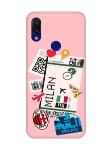 Матовий чохол з рожевими боками на Xiaomi Redmi 7 :: Подорожі. Італія /принт 325/