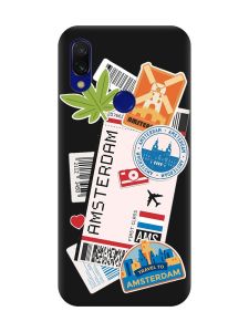 Матовий чохол з чорними боками на Xiaomi Redmi 7 :: Подорожі. Амстердам /принт 327/