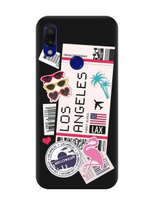 Матовий чохол з чорними боками на Xiaomi Redmi 7 :: Подорожі. Лос-Анджелес /принт 328/