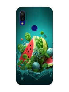 Матовий чохол з рожевими боками на Xiaomi Redmi 7 :: Кавунова фантазія /принт 337/