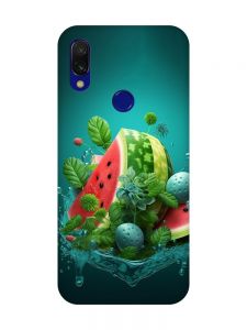 Матовий чохол з чорними боками на Xiaomi Redmi 7 :: Кавунова фантазія /принт 337/