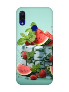 Матовий чохол з чорними боками на Xiaomi Redmi 7 :: Кавунова свіжість /принт 338/