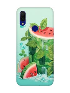 Матовий чохол з рожевими боками на Xiaomi Redmi 7 :: Кавуновий айсберг /принт 339/