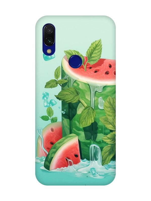 Матовий чохол з чорними боками на Xiaomi Redmi 7 :: Кавуновий айсберг /принт 339/
